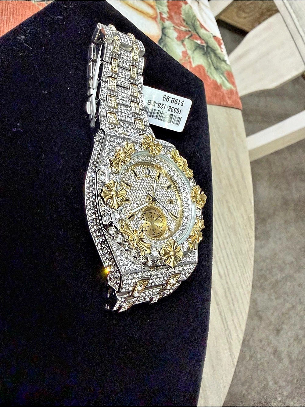 Gold & Silver Rhinestone Watch New - Picture 4 of 5